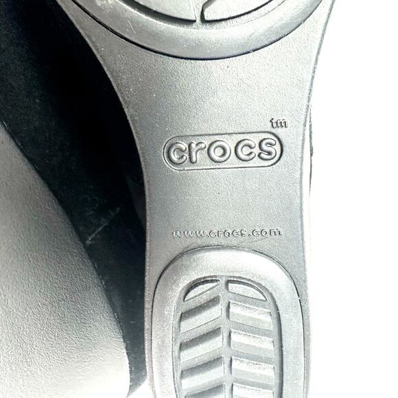 Crocs Size 7.5 Wedge Boot Black Slip On 2.5" Heel Comfort Bootie Casual Everyday - Picture 8 of 9